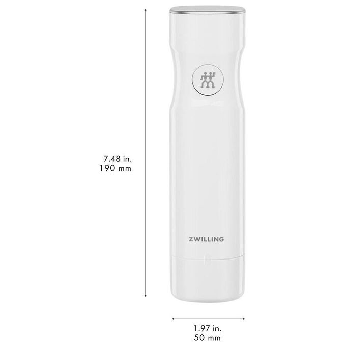 ZWILLING 36801-000 FRESH and SAVE Pompa per sottovuoto Ricaricabile senza fili Batteria al Litio 19 cm colore Bianco