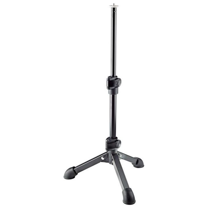 König and Meyer 23150-100-55 Supporto per Microfono da Tavolo Telescopico con Base a Treppiede Gambe Pieghevoli Attacco 1-4'' colore Nero