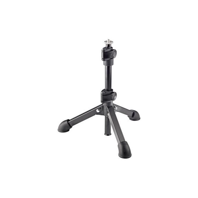 König and Meyer 23150-100-55 Supporto per Microfono da Tavolo Telescopico con Base a Treppiede Gambe Pieghevoli Attacco 1-4'' colore Nero