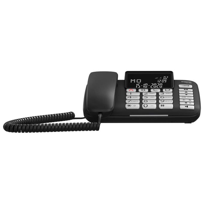 Gigaset DL780 PLUS Telefono Fisso con Cordless DECT Vivavoce Tasti Grandi Rubrica 99 Contatti colore Nero