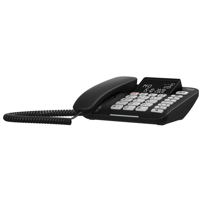 Gigaset S30350-H220-B101 DL780 Plus Telefono analogico DECT con combinatore cablato e cordless vivavoce identificazione chiamante rubrica 99 voci colore Nero