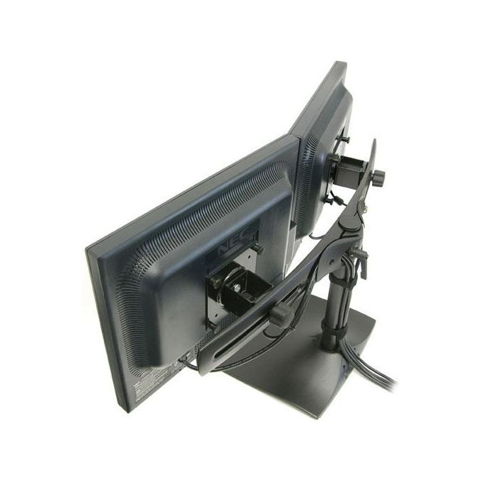Ergotron DS100 Supporto per Due Monitor in Orizzontale per Lcd Inferiori a 24'' Nero