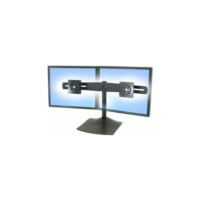 Ergotron DS100 Supporto per Due Monitor in Orizzontale per Lcd Inferiori a 24'' Nero