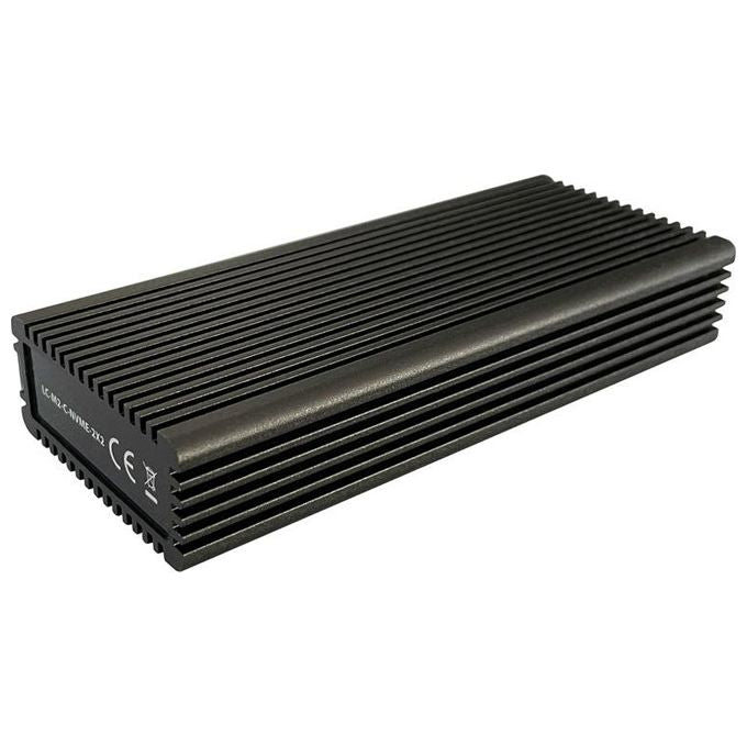 LC-Power LC-M2-C-NVME-2X2 Box Esterno SSD M.2 NVMe USB 3.2 Gen 2x2 fino a 20 Gbit-s in Alluminio colore Nero