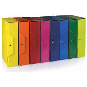 Brefiocart Confezione 5 Scatole Progetto con Bottoni Dorso 12 Blu Scuro