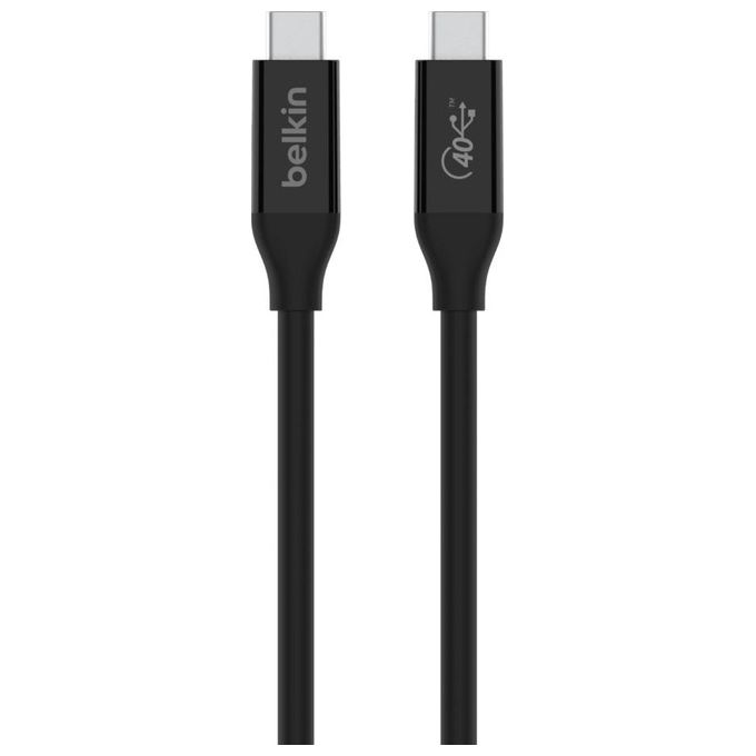 Belkin INZ001BT0.8MBK Cavo USB4 USB C a USB C 40 Gbit-s 100 W colore Nero