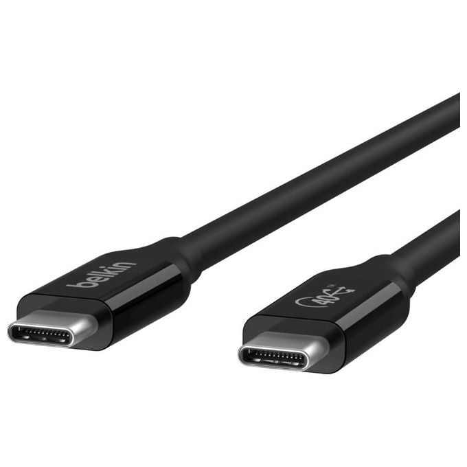 Belkin INZ001BT0.8MBK Cavo USB4 USB C a USB C 40 Gbit-s 100 W colore Nero