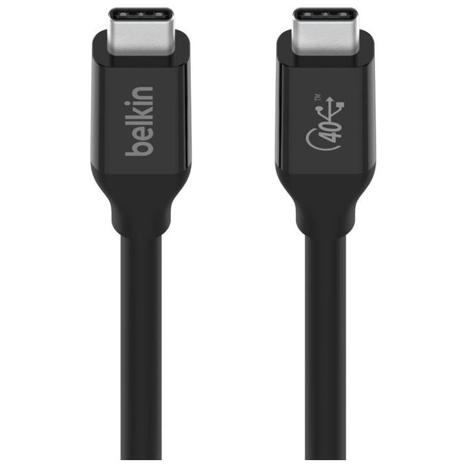 Belkin INZ001BT0.8MBK Cavo USB4 USB C a USB C 40 Gbit-s 100 W colore Nero