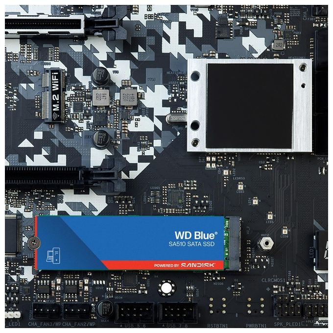 Western Digital WDS100T3B0B Blue SA510 SSD Interno M.2 1 TB SATA III 560 MB-s lettura 520 MB-s scrittura
