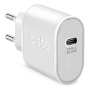 Sbs Wall Charger Caricabatterie Usb Tipo-C Bianco