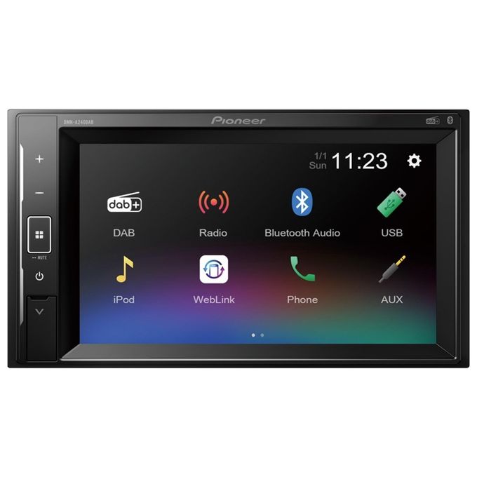 Pioneer DMH-A240DAB Autoradio 2 DIN Touch Screen 6.2'' DAB DAB+ Bluetooth 200W USB Spotify colore Nero