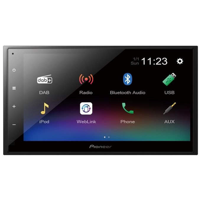 Pioneer DMH-A340DAB Autoradio Multimediale 2 DIN Touchscreen 6.8'' DAB+ Bluetooth 4x50W USB colore Nero