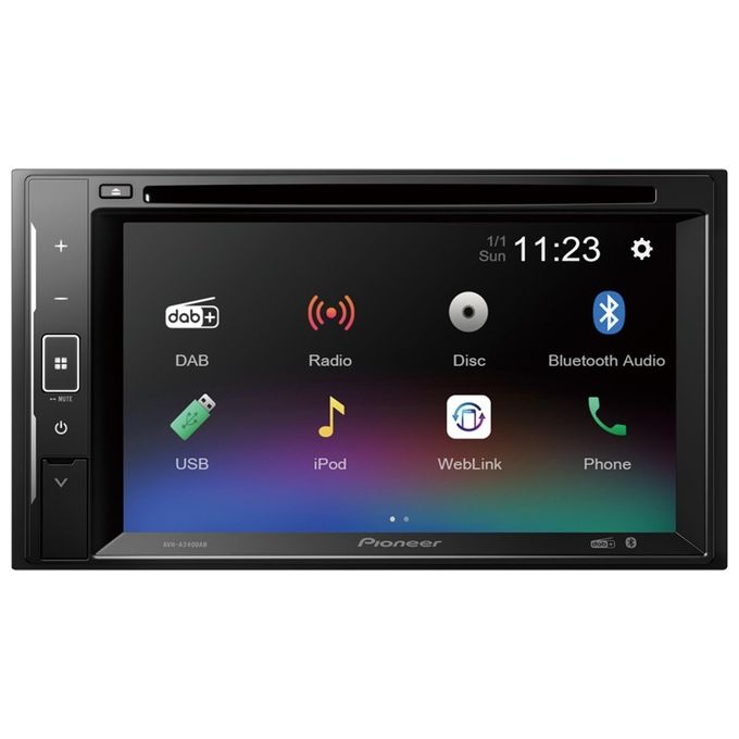 Pioneer AVH-A240DAB Autoradio 2 DIN Sintolettore CD DVD Touch 6.2'' DAB DAB+ Bluetooth USB 200 W colore Nero