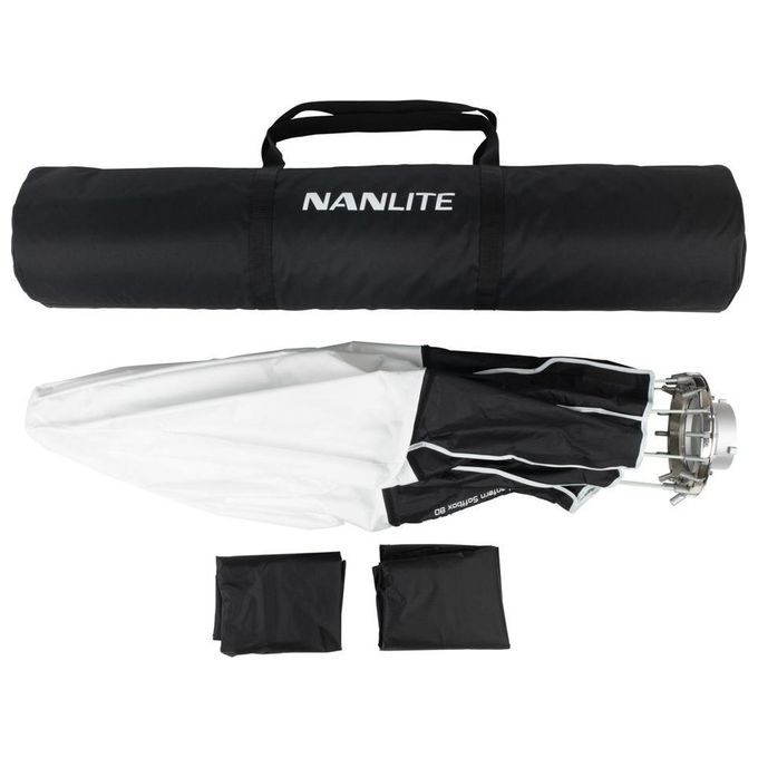 Nanlite LT-80 Lantern 80 Easy-Up Softbox a lanterna per Forza 200 300 500 attacco Bowens diametro 80 cm colore Nero Bianco