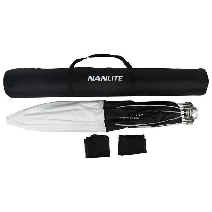 NANLITE 3789 LT-120 Lantern Softbox per luci LED fino a 500 W e teste flash Bowens colore Bianco e Nero