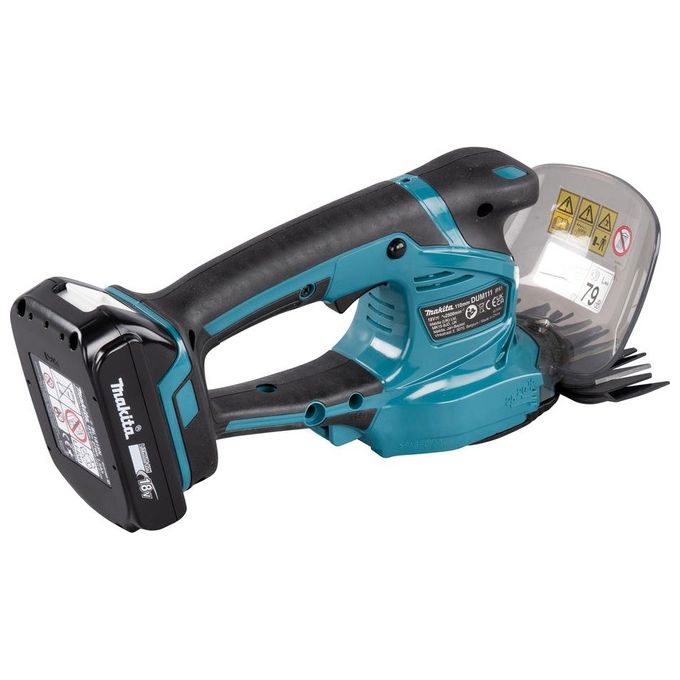 Makita DUM111SYX Cesoie per Erba e Siepi a Batteria 18 V 27 W Lame 200 mm Batteria 1,5 Ah Inclusa colore Nero Blu
