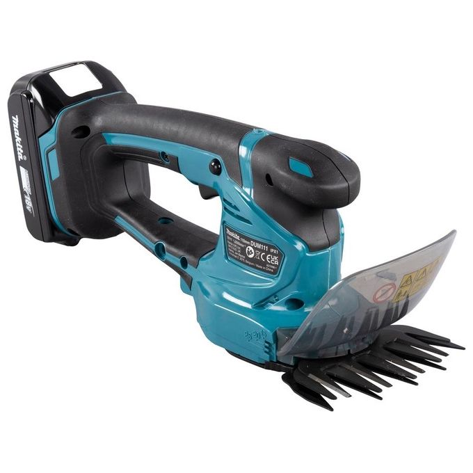 Makita DUM111SYX Cesoie per Erba e Siepi a Batteria 18 V 27 W Lame 200 mm Batteria 1,5 Ah Inclusa colore Nero Blu