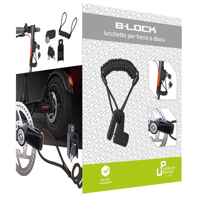 Urban Prime E-LOCK Lucchetto per Mono Splitpattini Elettrici