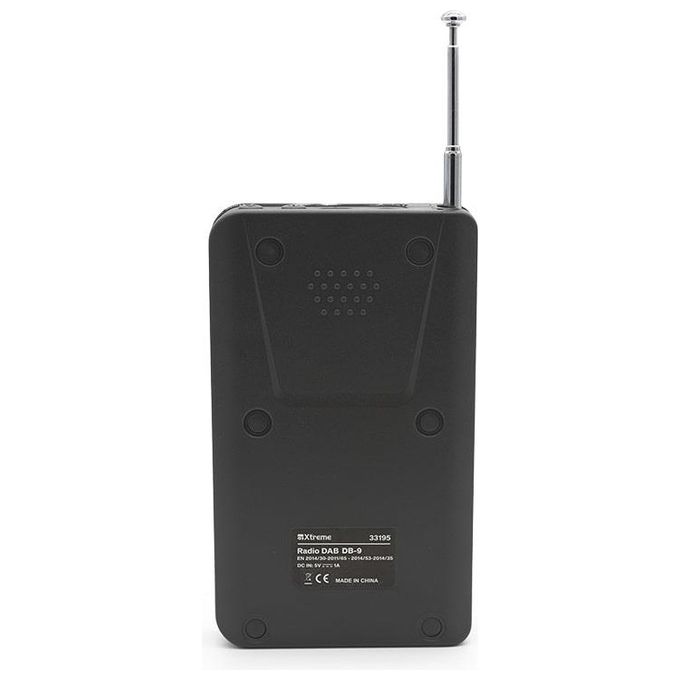 Xtreme 33195 DB-9 Radio Portatile DAB DAB+ FM Bluetooth 5.0 Display LCD MP3 MicroSD colore Nero