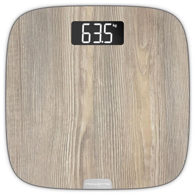 Rowenta BS1600 Bilancia Pesapersone Digitale 160 Kg Precisione 100g Display LCD Retroilluminato Accensione Automatica colore Legno