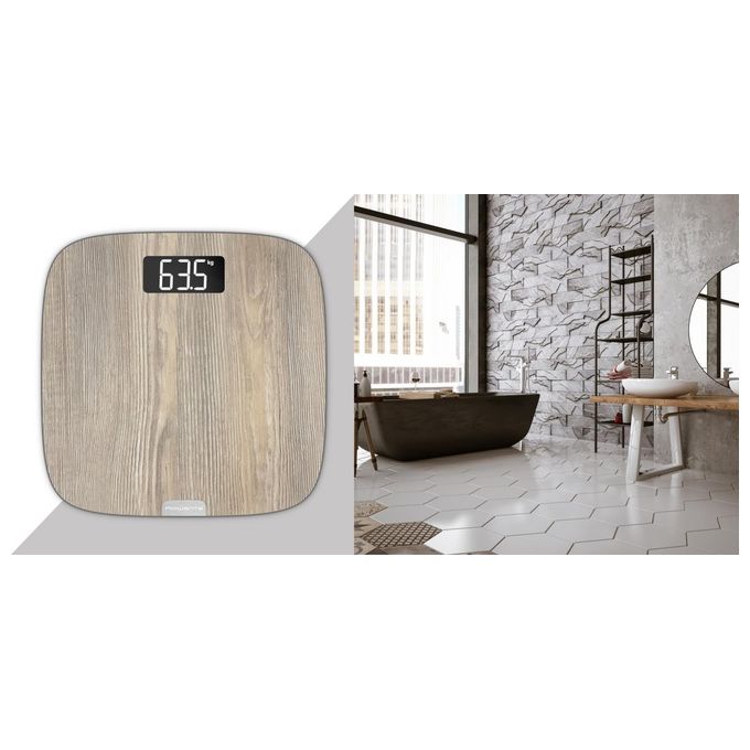 Rowenta BS1600 Bilancia Pesapersone Digitale 160 Kg Precisione 100g Display LCD Retroilluminato Accensione Automatica colore Legno