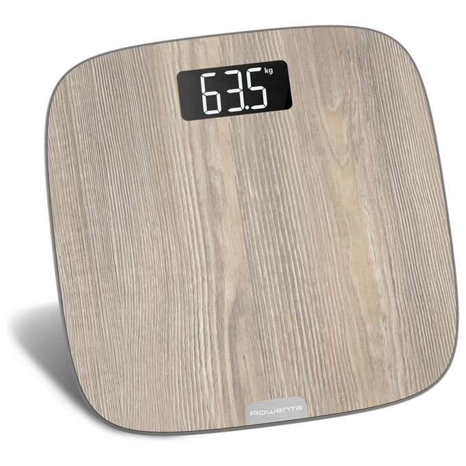 Rowenta BS1600 Bilancia Pesapersone Digitale 160 Kg Precisione 100g Display LCD Retroilluminato Accensione Automatica colore Legno