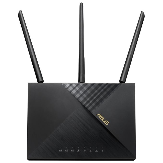 ASUS 90IG06G0-MO3110 4G-AX56 Router Modem Dual-Band WiFi 6 AX1800 4G+ Cat.6 Fino a 1800Mbps 5 Porte LAN Gigabit NanoSIM Compatibile Tutti Operatori colore Nero