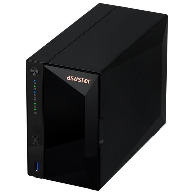 ASUSTOR AS3302T V2 Drivestor 2 Pro Gen2 NAS 2 Baie 2GB DDR4 2.5GbE Realtek RTD1619B colore Nero