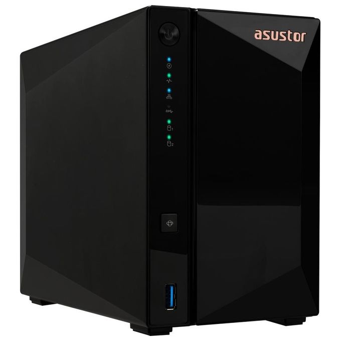 ASUSTOR AS3302T V2 Drivestor 2 Pro Gen2 NAS 2 Baie 2GB DDR4 2.5GbE Realtek RTD1619B colore Nero