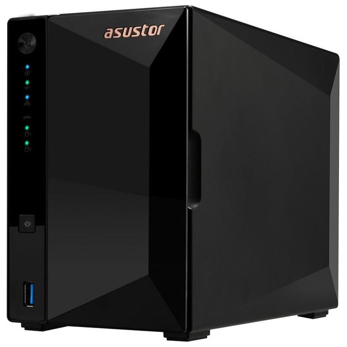 ASUSTOR AS3302T V2 Drivestor 2 Pro Gen2 NAS 2 Baie 2GB DDR4 2.5GbE Realtek RTD1619B colore Nero