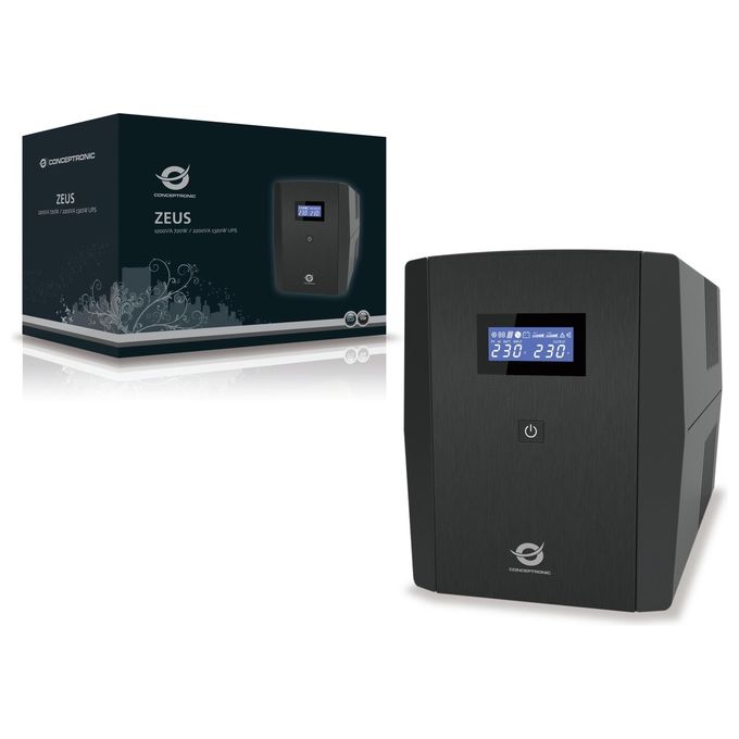 Conceptronic ZEUS03EM Gruppo di Continuita' UPS a Linea Interattiva 1200 VA 720W 5 Prese AC