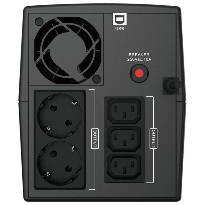 Conceptronic ZEUS03EM Gruppo di Continuita' UPS a Linea Interattiva 1200 VA 720W 5 Prese AC