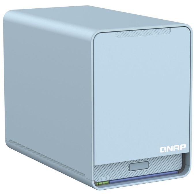 Qnap QMIROPLUS-201W Router Wi-Fi Mesh Tri-Band AC2200 NAS SD-WAN 2.5GbE Intel Celeron J4125 4 GB DDR4 2 Bay SSD HDD colore Blu
