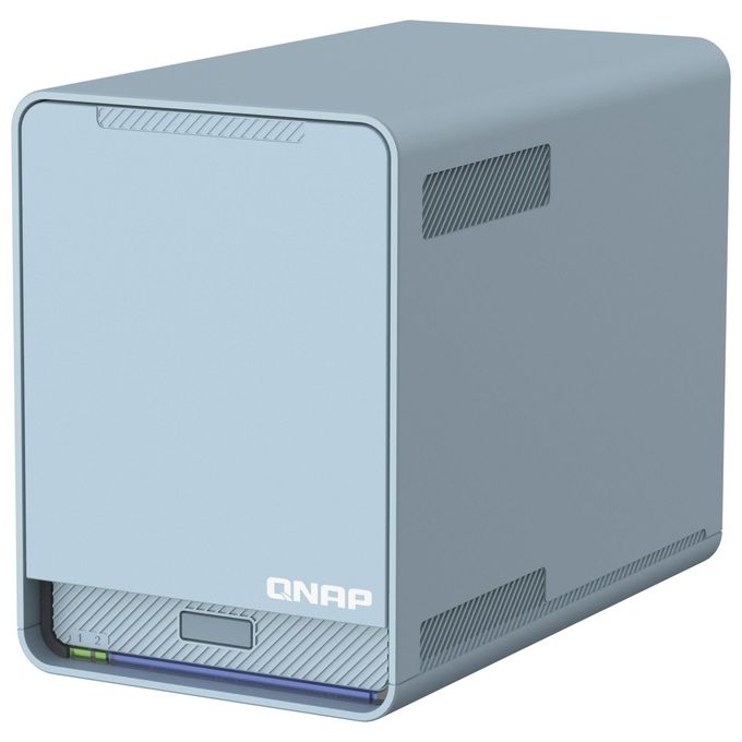 Qnap QMIROPLUS-201W Router Wi-Fi Mesh Tri-Band AC2200 NAS SD-WAN 2.5GbE Intel Celeron J4125 4 GB DDR4 2 Bay SSD HDD colore Blu