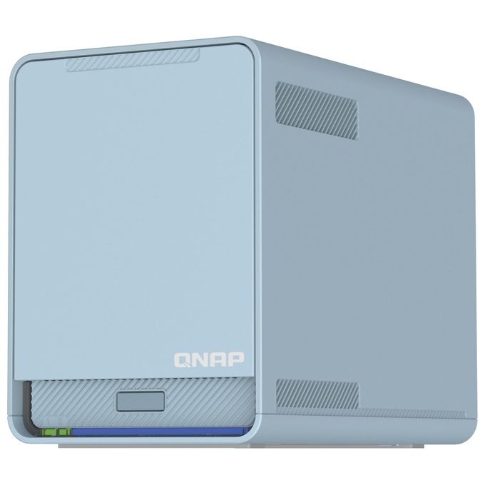 Qnap QMIROPLUS-201W Router Wi-Fi Mesh Tri-Band AC2200 NAS SD-WAN 2.5GbE Intel Celeron J4125 4 GB DDR4 2 Bay SSD HDD colore Blu