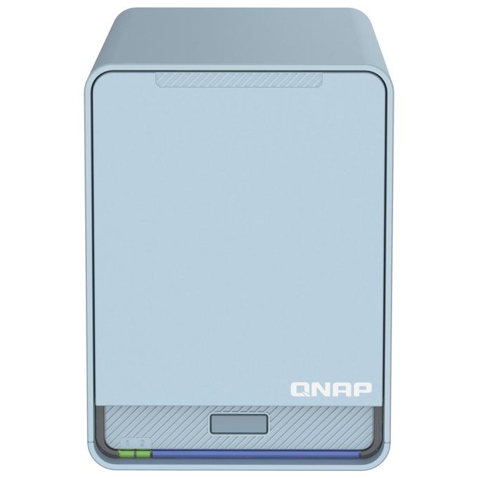 Qnap QMIROPLUS-201W Router Wi-Fi Mesh Tri-Band AC2200 NAS SD-WAN 2.5GbE Intel Celeron J4125 4 GB DDR4 2 Bay SSD HDD colore Blu