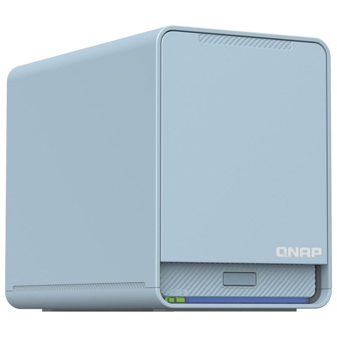 Qnap QMIROPLUS-201W Router Wi-Fi Mesh Tri-Band AC2200 NAS SD-WAN 2.5GbE Intel Celeron J4125 4 GB DDR4 2 Bay SSD HDD colore Blu