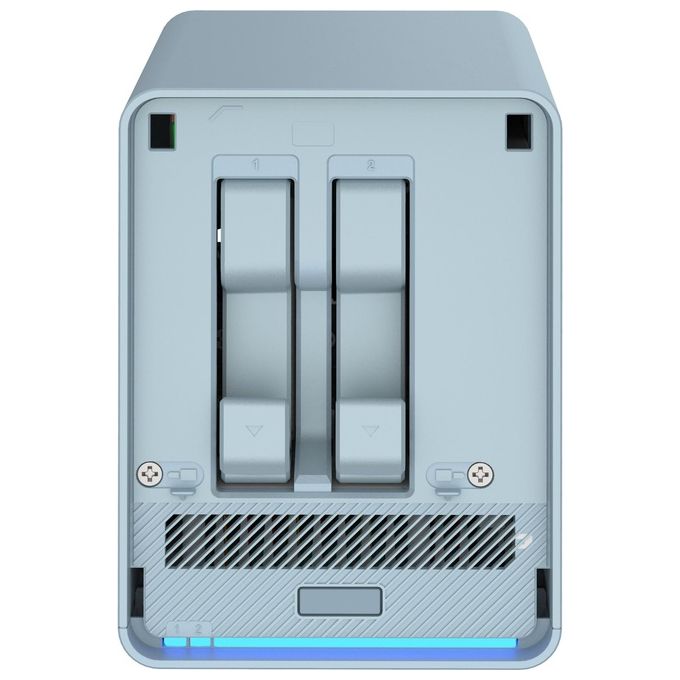 Qnap QMIROPLUS-201W Router Wi-Fi Mesh Tri-Band AC2200 NAS SD-WAN 2.5GbE Intel Celeron J4125 4 GB DDR4 2 Bay SSD HDD colore Blu
