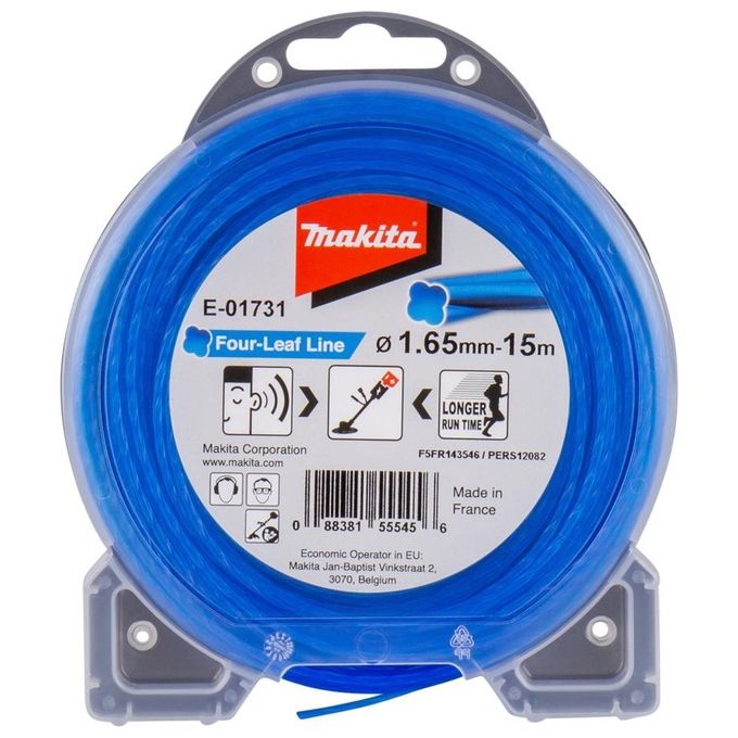 Makita E-01731 per DUR181 Filo Tagliente Quattro Foglie 1.65mm 15mt