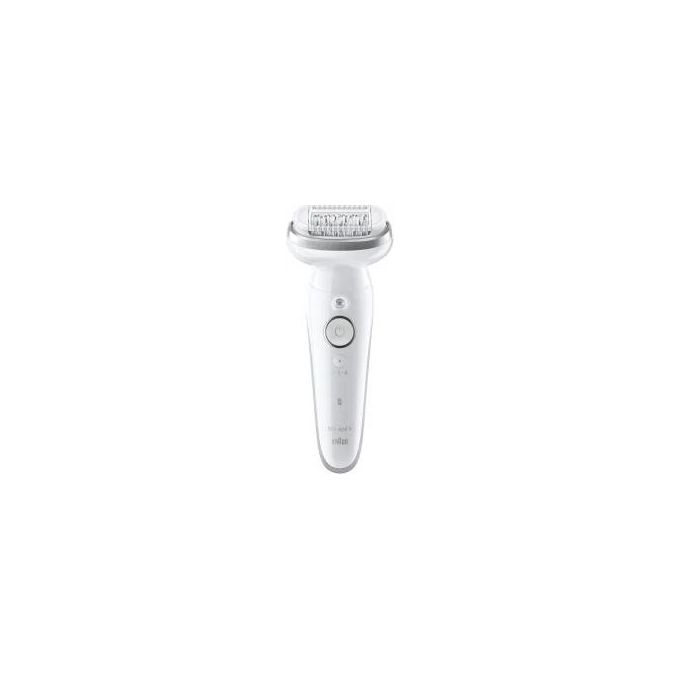 Braun 9-011 Silk-épil 9 Flex Epilatore a pinzette Wet and Dry 40 Pinzette MicroGrip 2 velocita' autonomia 50 min colore Bianco Oro