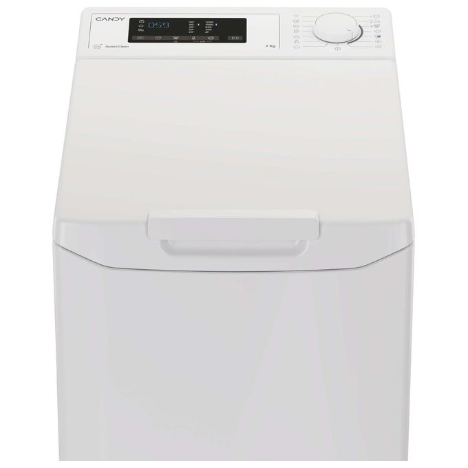 Candy TCA273D2-S Lavatrice Carica dall'Alto 7 Kg Classe D Centrifuga 1200 giri Profondita' 60 cm Wi-Fi colore Bianco
