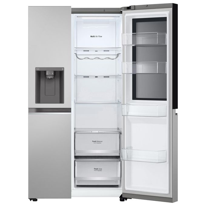 LG GSGV80PYLD InstaView Frigorifero Americano Side by Side 635 L 179 cm Classe D 35 dB No Frost Dispenser Wi-Fi colore Argento