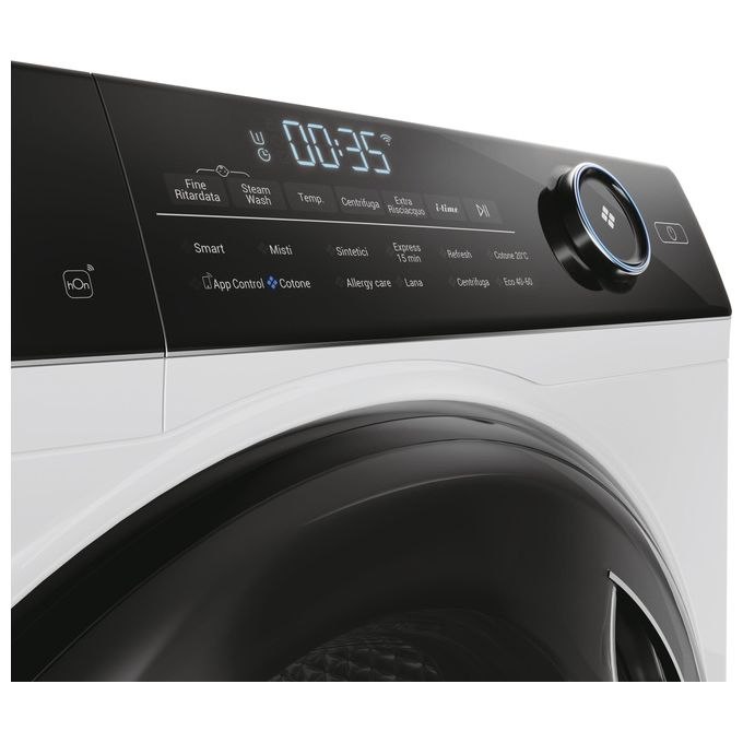 Haier HW90-B14959U1 I-Pro Series 5 - Lavatrice a Carica Frontale 9 kg, 1400 rpm, Classe Energetica A, Motore Direct Motion con Funzioni Smart hOn e Ciclo a Vapore (50 x 88;9 x 127), Colore Bianco