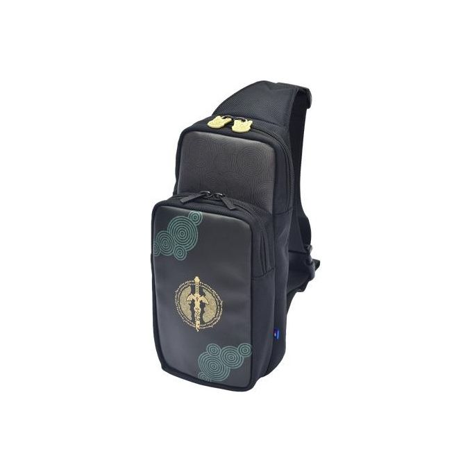 HORI NSW-436U Adventure Pack Borsa a tracolla per Nintendo Switch con scomparti interni ed esterni per accessori colore Nero