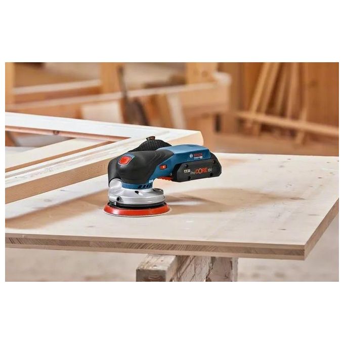 Bosch 0 601 372 201 GEX 18V-125 Professional Levigatrice orbitale casuale Motore brushless Velocita' 6000-10000 giri-min Colletto 125 mm Velcro colore Nero Blu Grigio Rosso