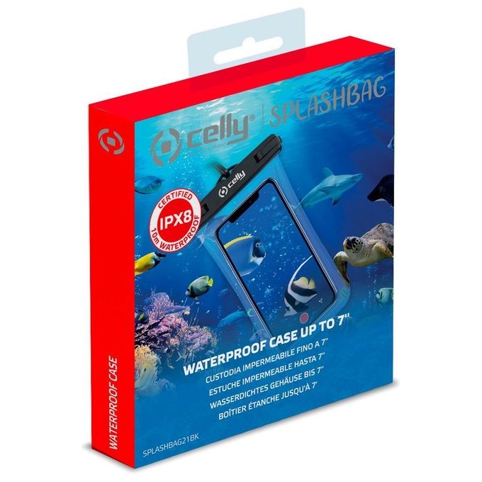 Celly SplashBag per Smartphone fino a 7'' Nero