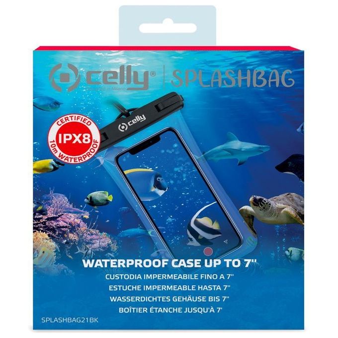 Celly SplashBag per Smartphone fino a 7'' Nero