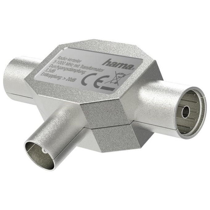 Hama Distributore Antenna 1 M-2 F Corpo in Metallo
