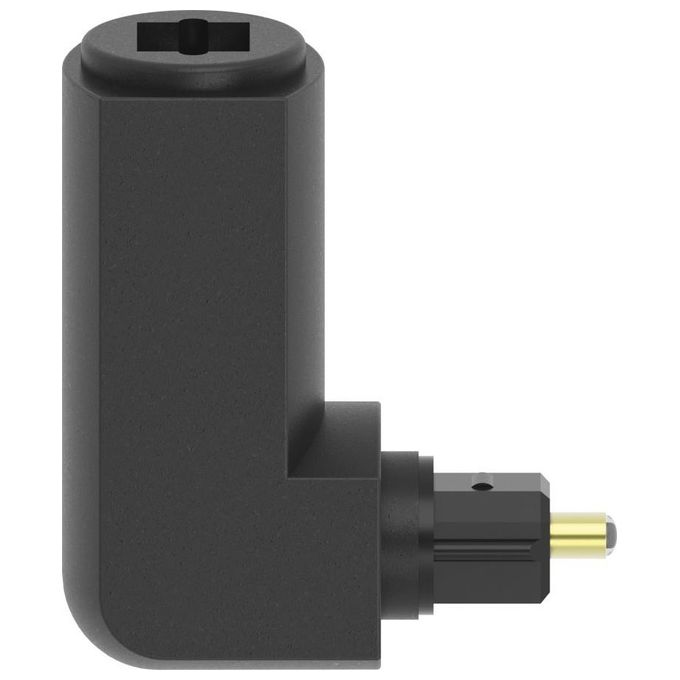 Hama Adattatore ODT Spina Toslink Accoppiamento Toslink Placcato Oro 90 Gradi