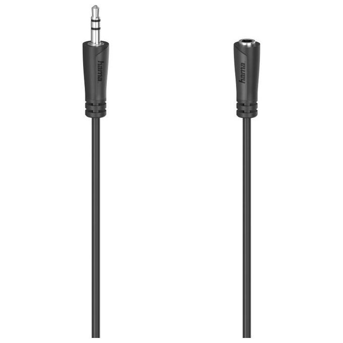 Hama Cavo Prolunga Jack 3.5mm M-Jack 3.5mm F 5mt Nero